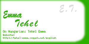 emma tehel business card